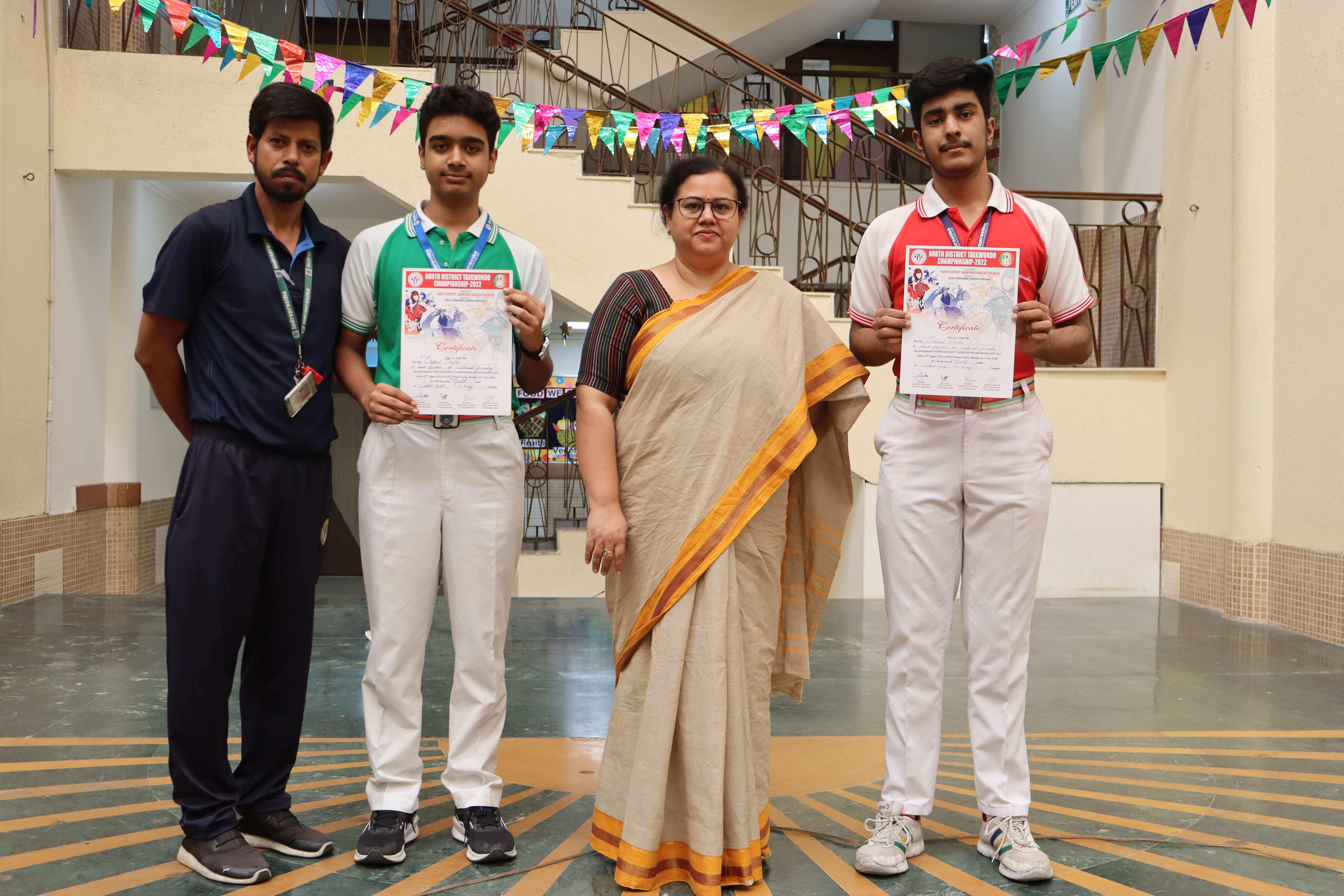Young representatives of the school with teachers.